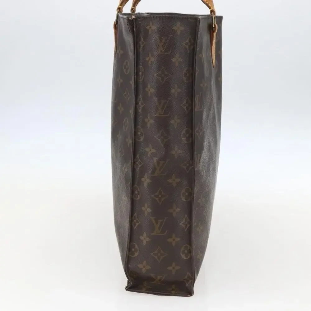 Louis Vuitton Monogram Sac Plat Handbag Brown
